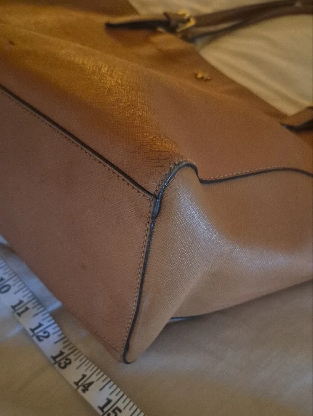 Tory Burch Tan Leather Tote with Gold Hardware